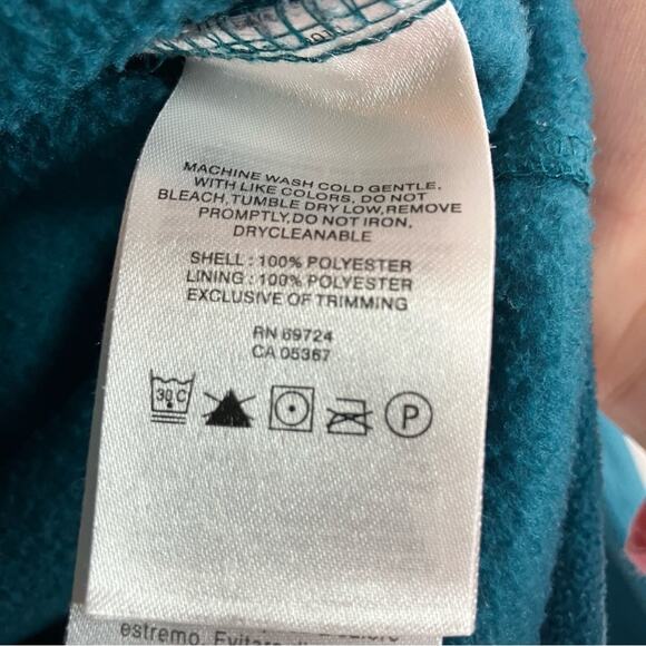 3/$30 Columbia | Teal Fleece Jacket Full Zip Zip Pockets Polyester S - Picture 5 of 6